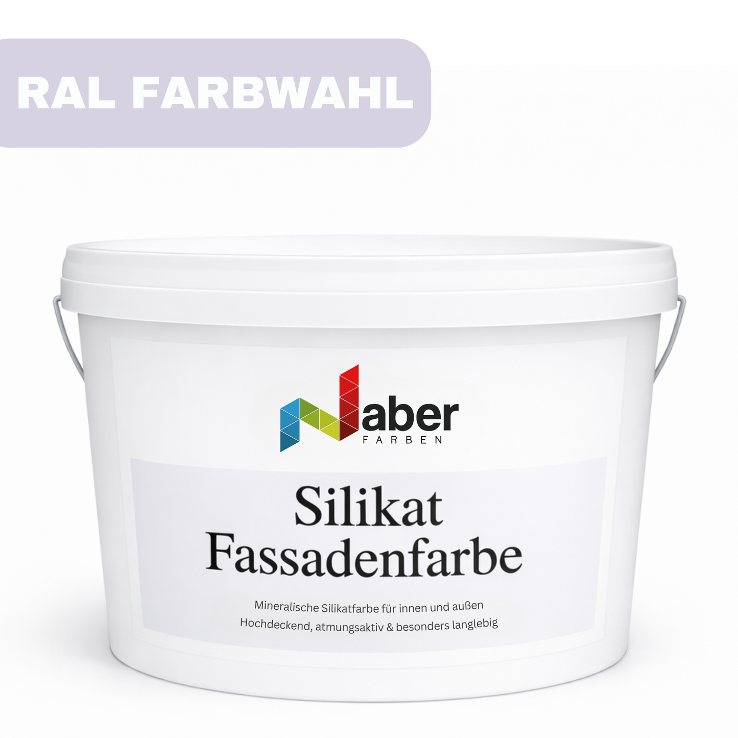 5 L Silikat Fassadenfarbe, Hausfarbe, Sockelfarbe, RAL Farbwahl - MATT