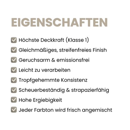 Premium Wandfarbe - Modern Clay, Hochdeckend, Tropf- & Spritzgehemmt – Matt