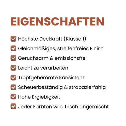 Premium Wandfarbe - Coral, Hochdeckend, Tropf- & Spritzgehemmt – Matt
