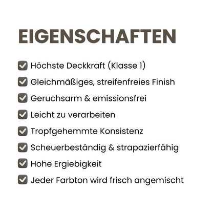 Premium Wandfarbe - Soft Linen, Hochdeckend, Tropf- & Spritzgehemmt – Matt