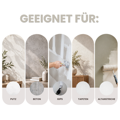 Premium Wandfarbe - Beige Cloud, Hochdeckend, Tropf- & Spritzgehemmt – Matt