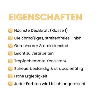 Premium Wandfarbe - Sunshine, Hochdeckend, Tropf- & Spritzgehemmt – Matt