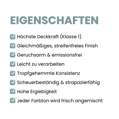 Premium Wandfarbe - Blaugrau Dark, Hochdeckend, Tropf- & Spritzgehemmt – Matt