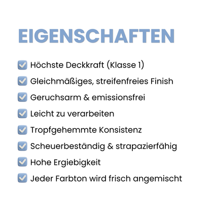 Premium Wandfarbe - Frosted Blue, Hochdeckend, Tropf- & Spritzgehemmt – Matt