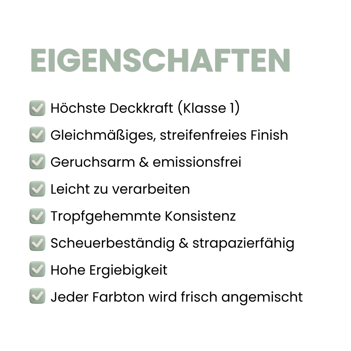 Premium Wandfarbe - Salbeigrün, Hochdeckend, Tropf- & Spritzgehemmt – Matt