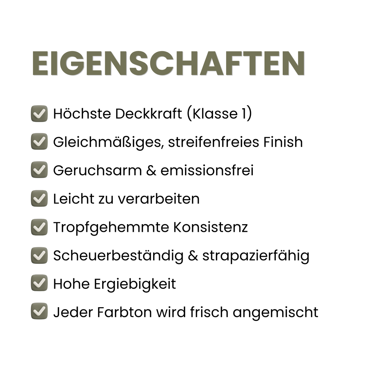 Premium Wandfarbe - Olive Dark, Hochdeckend, Tropf- & Spritzgehemmt – Matt