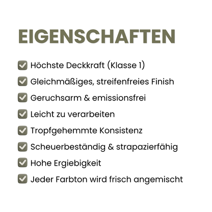 Premium Wandfarbe - Olive Dark, Hochdeckend, Tropf- & Spritzgehemmt – Matt