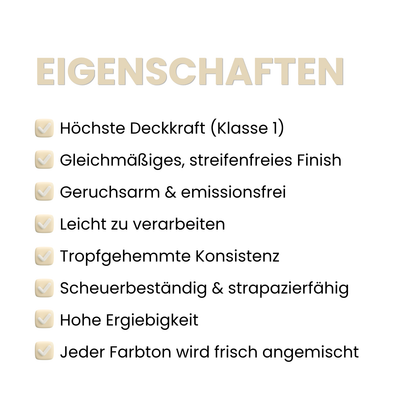 Premium Wandfarbe - Warm Sand, Hochdeckend, Tropf- & Spritzgehemmt – Matt