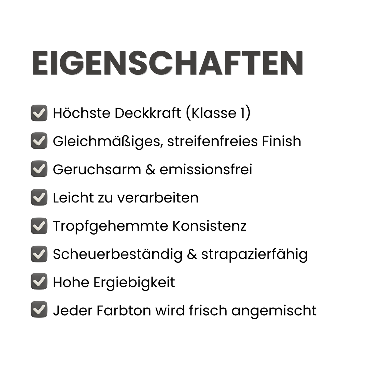 Premium Wandfarbe - Midnight Grey, Hochdeckend, Tropf- & Spritzgehemmt – Matt