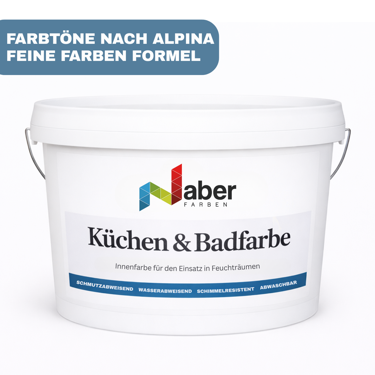 Küchen und Badfarbe, Hochdeckend, Abwischbar, Schimmelresistent, Feine Farben, Farbwahl - MATT