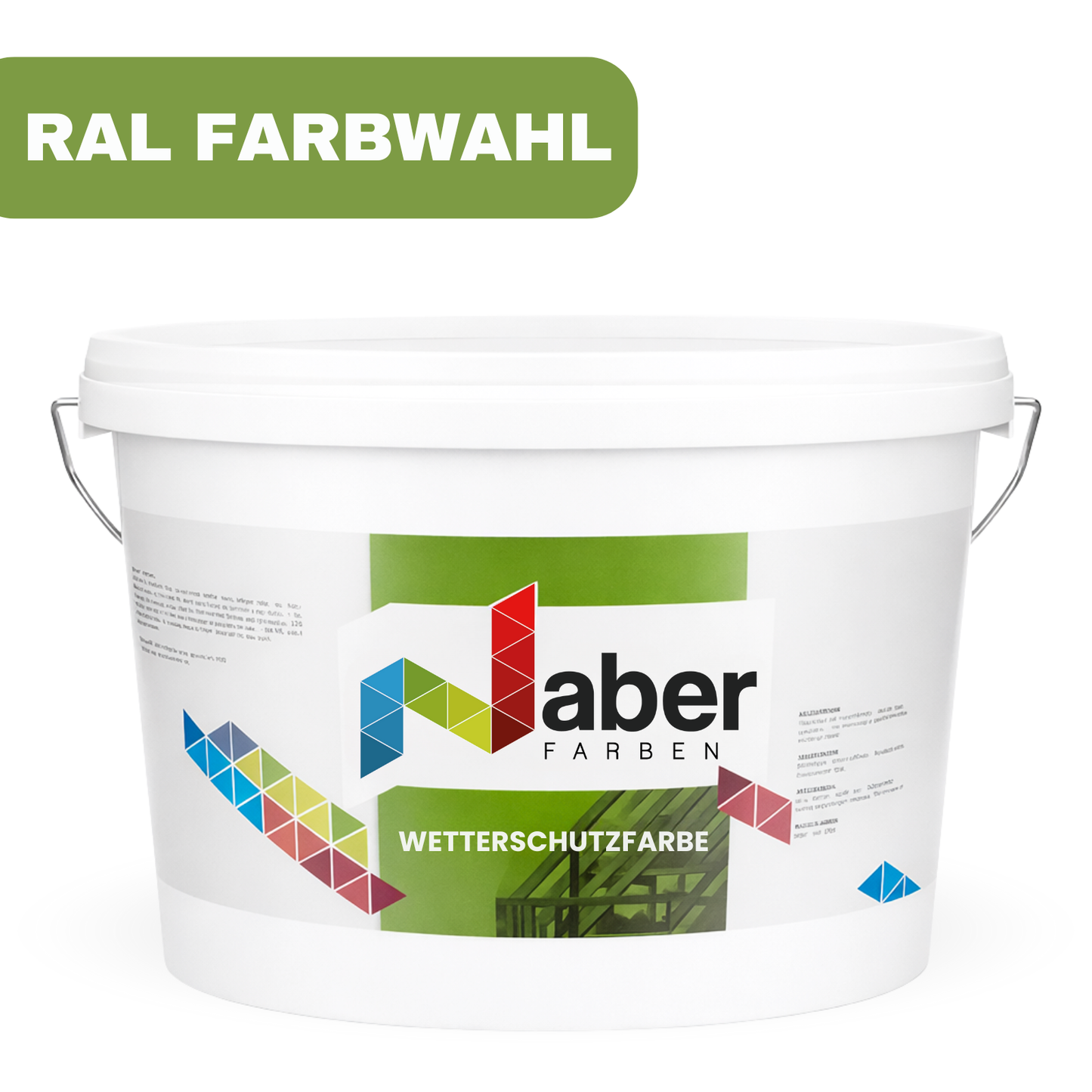 5 L Wetterschutzfarbe, Holzfarbe, Holzschutzfarbe, Deckend, RAL Farbwahl - Seidenmatt