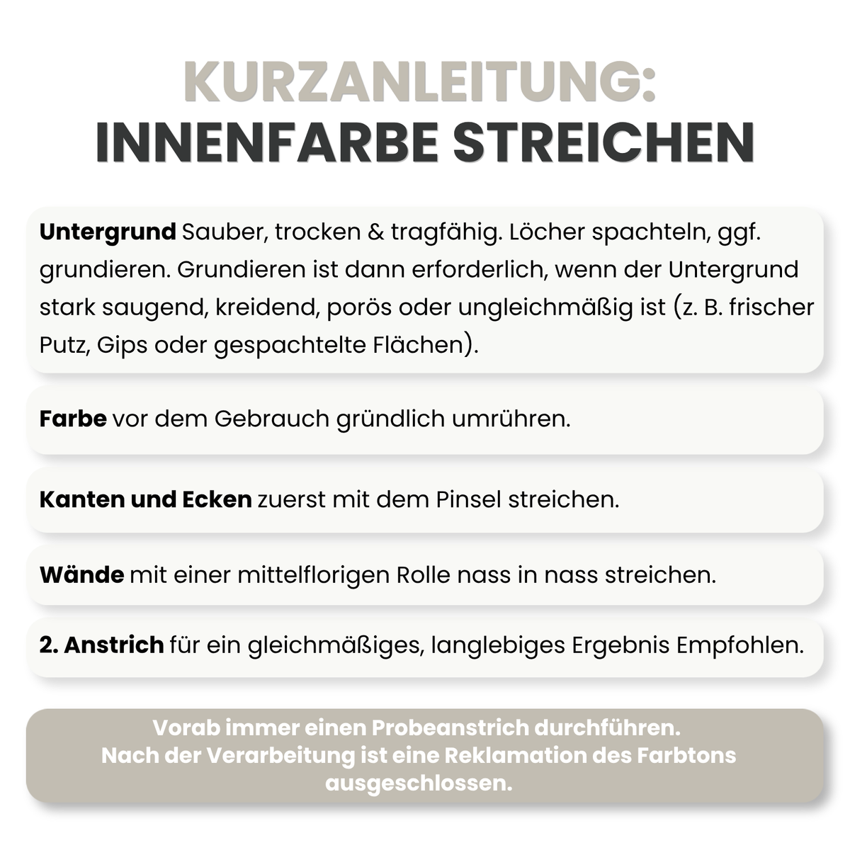 Premium Wandfarbe - Beige Cloud, Hochdeckend, Tropf- & Spritzgehemmt – Matt