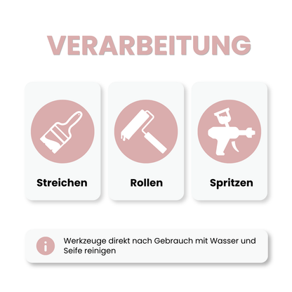 Premium Wandfarbe - Rose, Hochdeckend, Tropf- & Spritzgehemmt – Matt