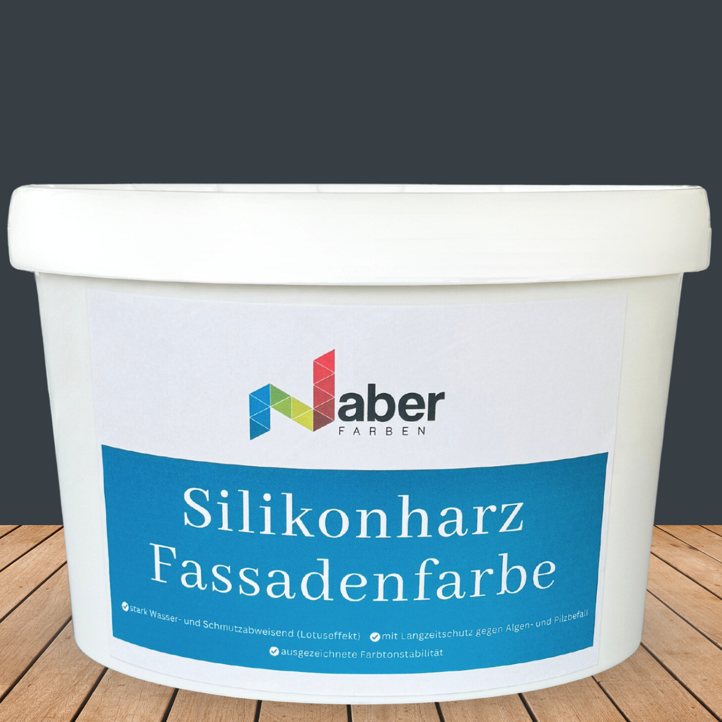 12,5 L Silikonharz Fassadenfarbe, Lotuseffekt, RAL 7016 Anthrazitgrau - MATT