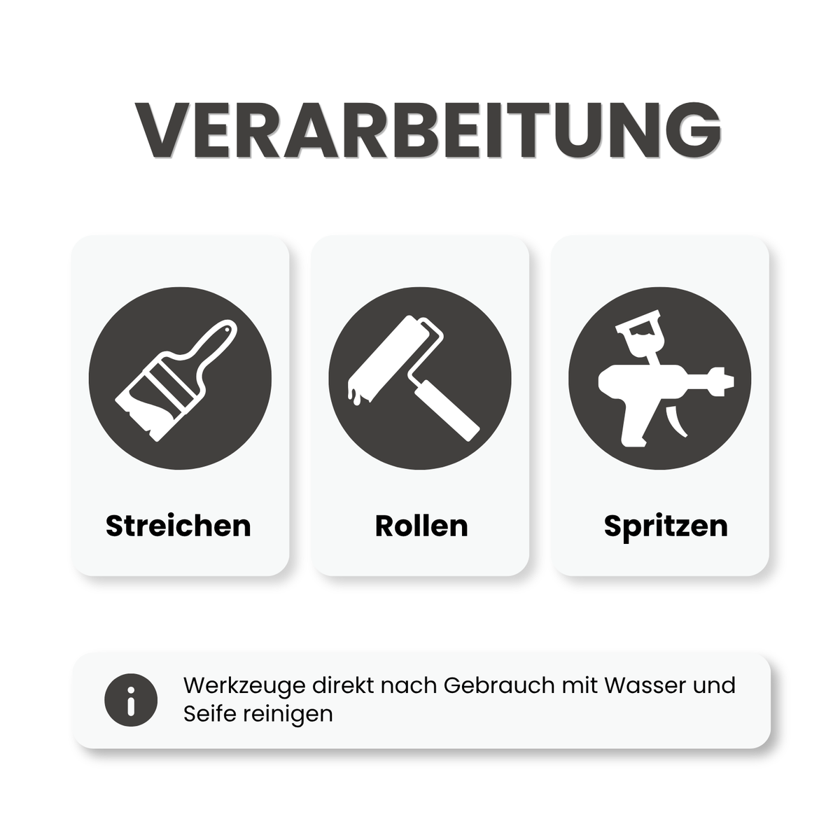 Premium Wandfarbe - Midnight Grey, Hochdeckend, Tropf- & Spritzgehemmt – Matt