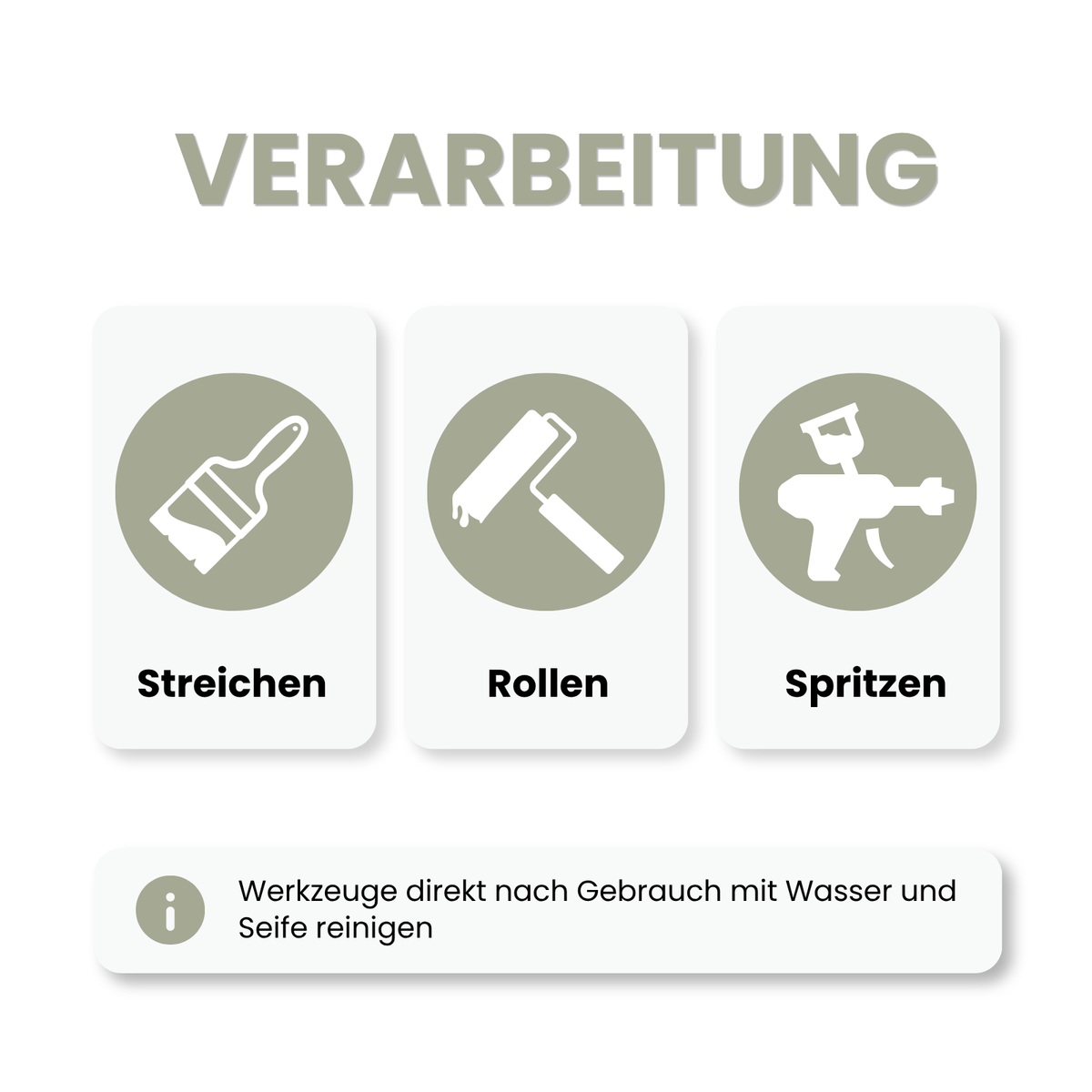 Premium Wandfarbe - Olive Light, Hochdeckend, Tropf- & Spritzgehemmt – Matt