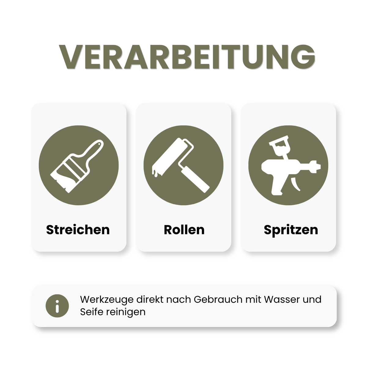 Premium Wandfarbe - Olive Dark, Hochdeckend, Tropf- & Spritzgehemmt – Matt