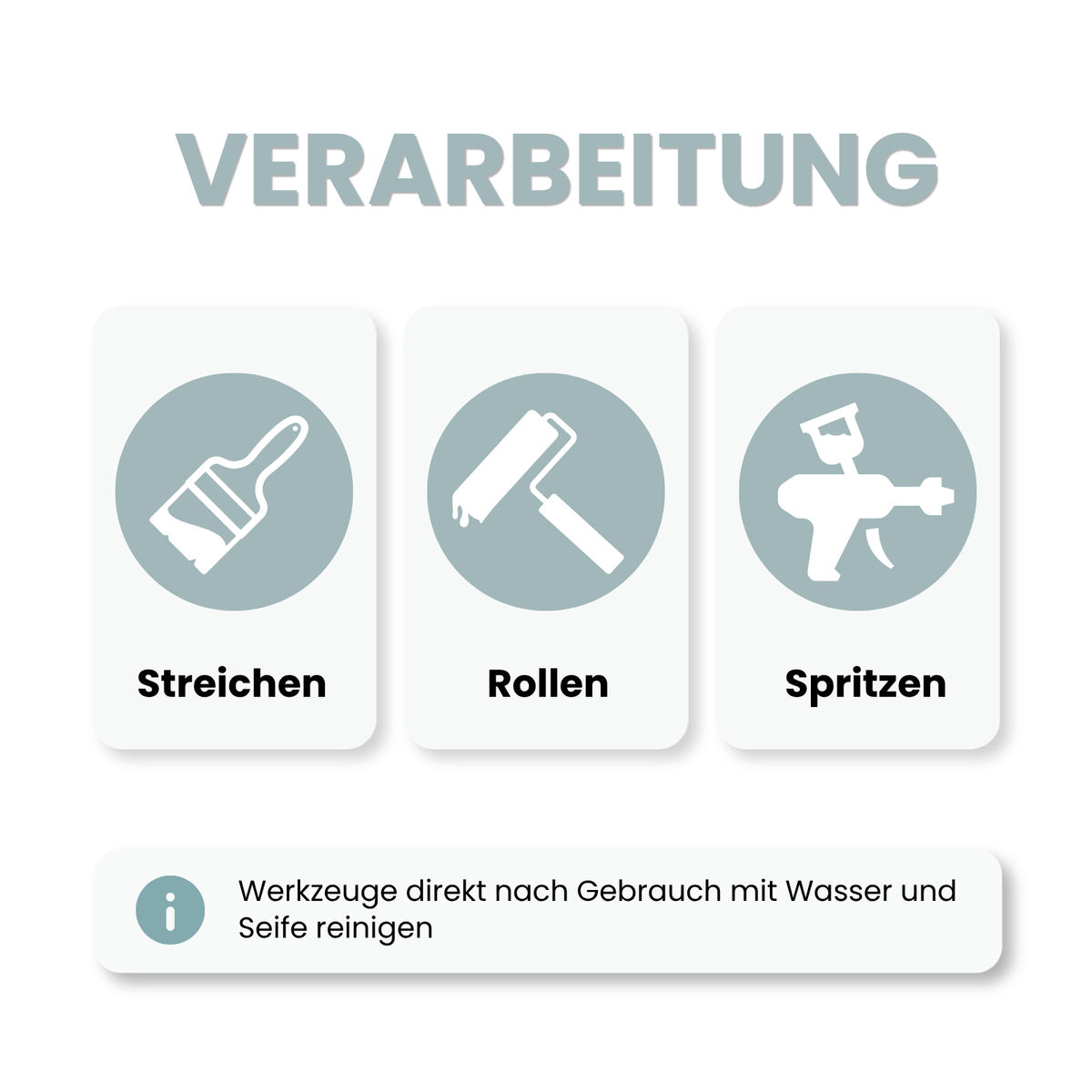 Premium Wandfarbe - Blaugrau, Hochdeckend, Tropf- & Spritzgehemmt – Matt