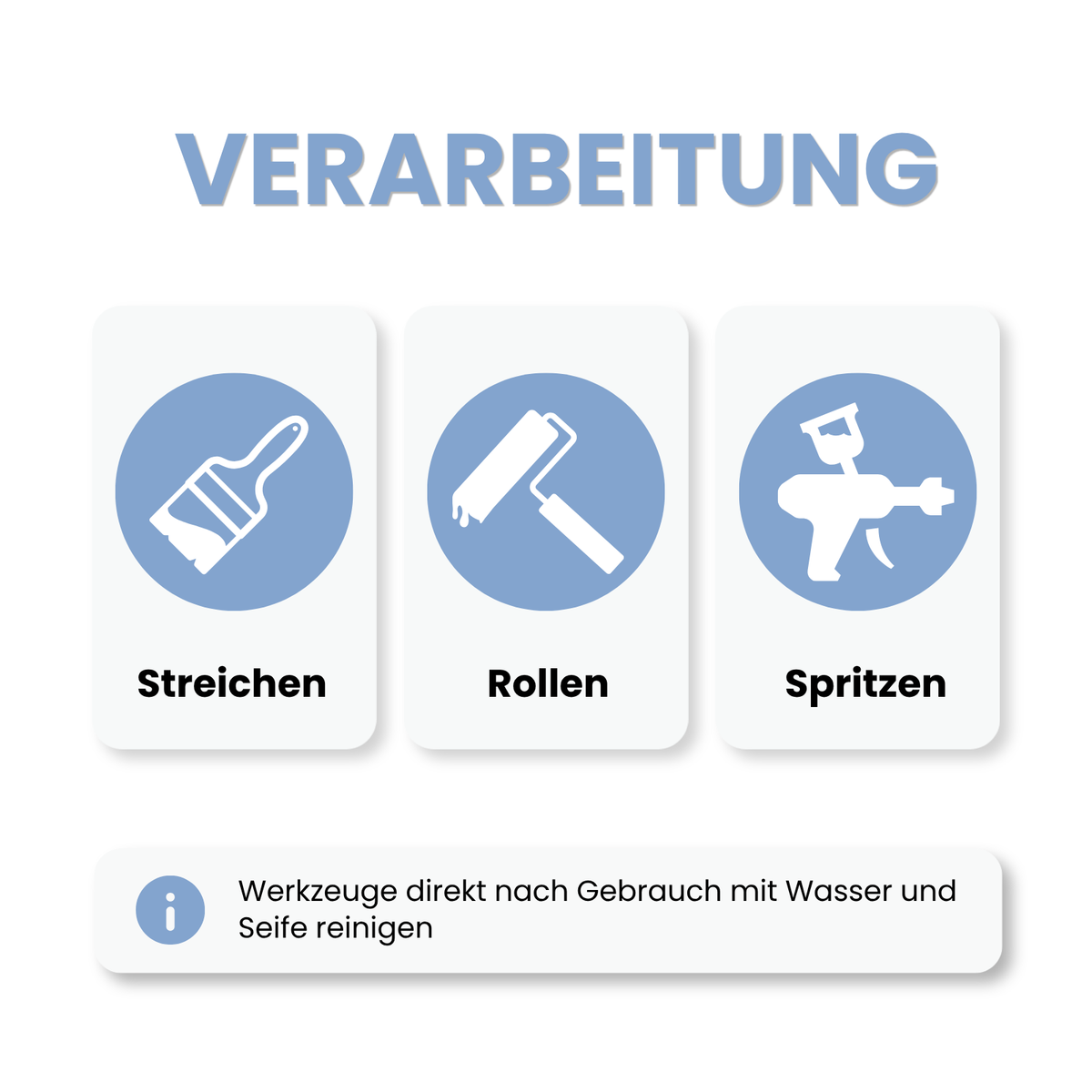 Premium Wandfarbe - Frosted Blue, Hochdeckend, Tropf- & Spritzgehemmt – Matt