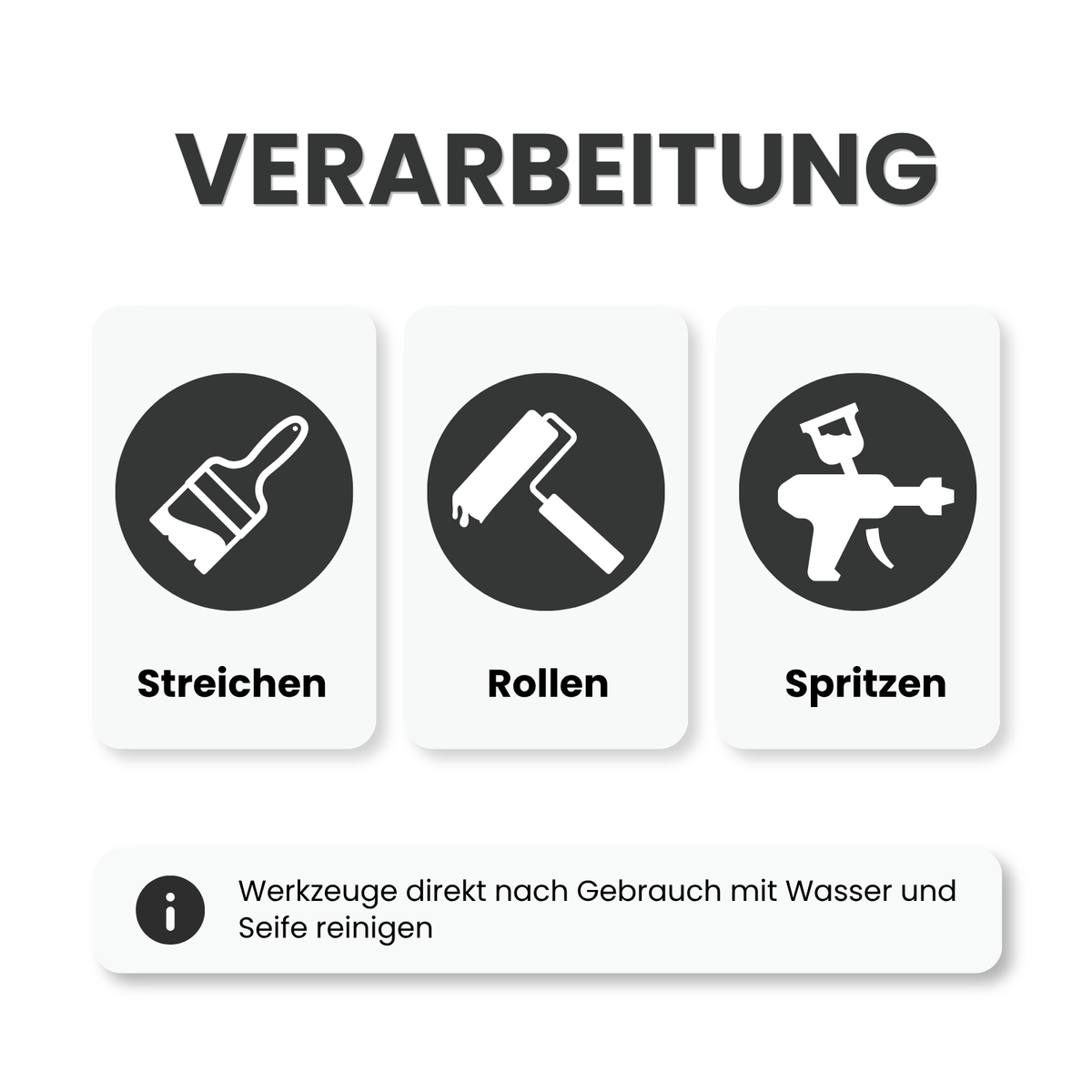 Premium Wandfarbe - Pure Black, Hochdeckend, Tropf- & Spritzgehemmt – Matt