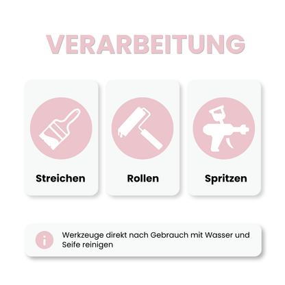 Premium Wandfarbe - Rosa, Hochdeckend, Tropf- & Spritzgehemmt – Matt