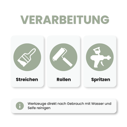 Premium Wandfarbe - Leichtes Salbeigrün, Hochdeckend, Tropf- & Spritzgehemmt – Matt