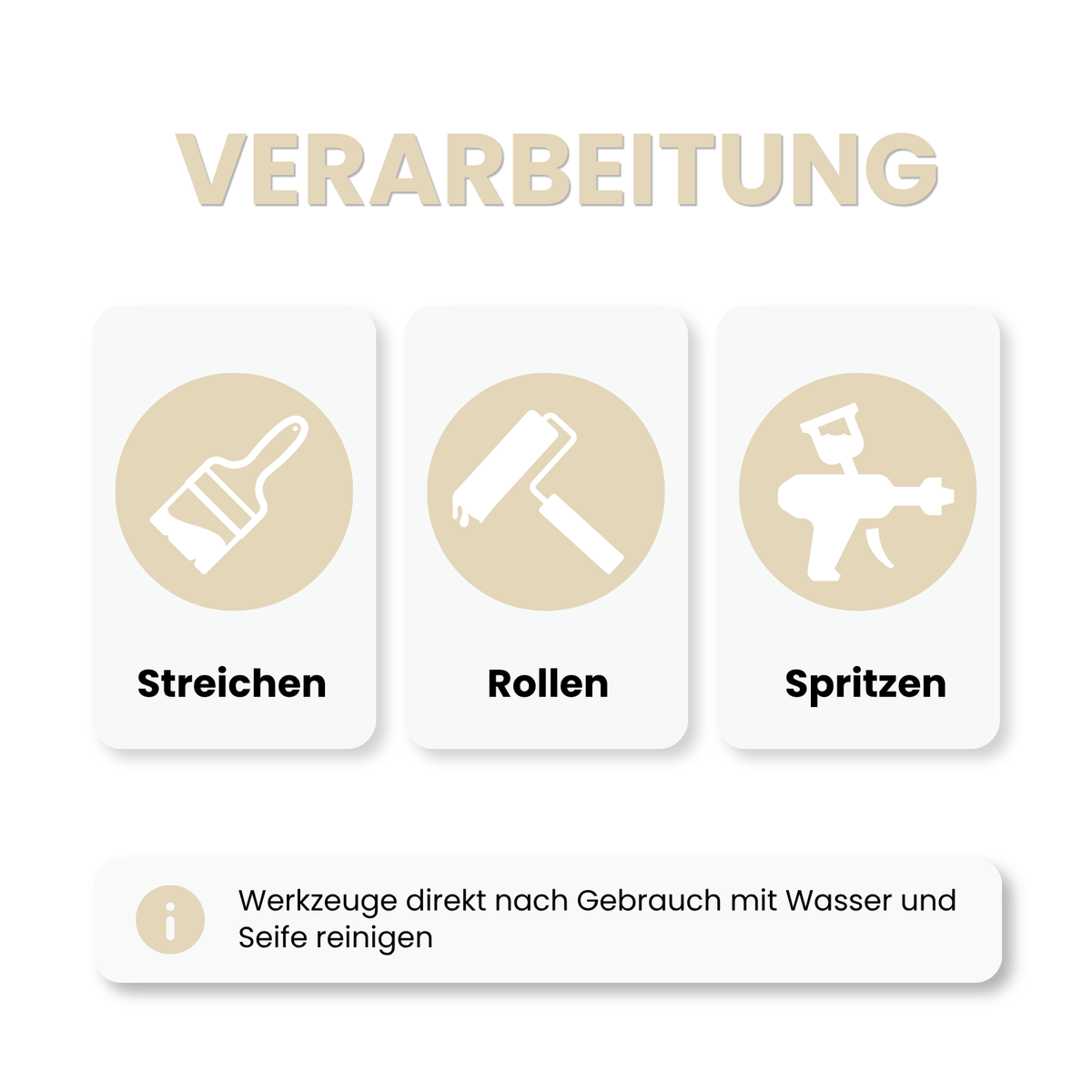 Premium Wandfarbe - Warm Sand, Hochdeckend, Tropf- & Spritzgehemmt – Matt