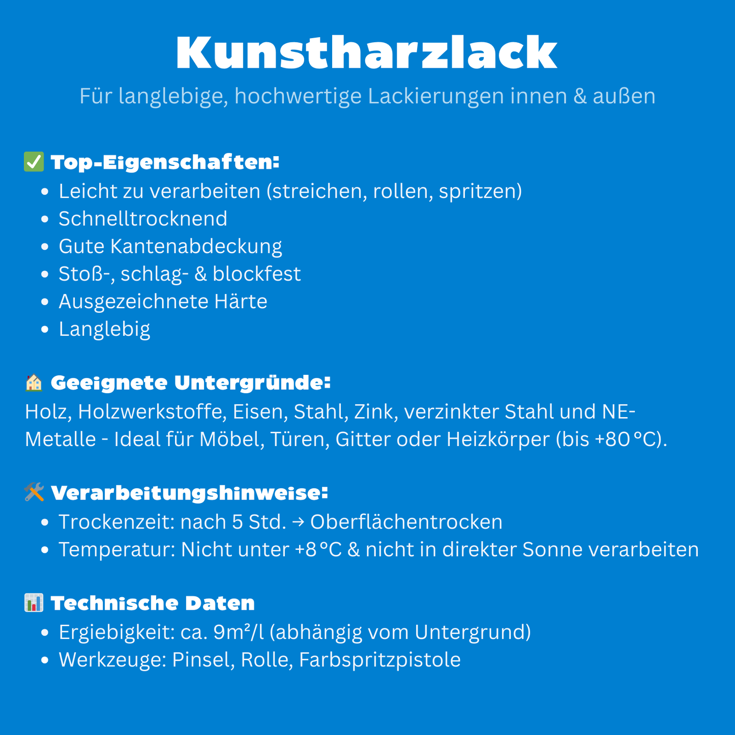 375 ml Buntlack, Kunstharzlack, Holz, Eisen, Metall, RAL Farbwahl - SEIDENMATT