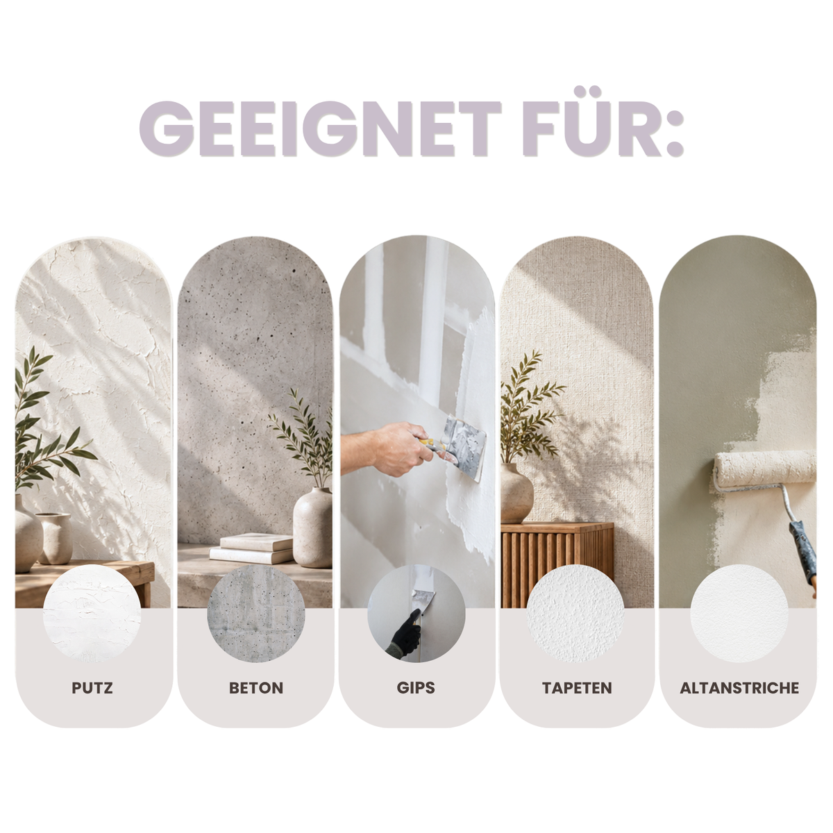 Premium Wandfarbe - Lavender Grey, Hochdeckend, Tropf- & Spritzgehemmt – Matt
