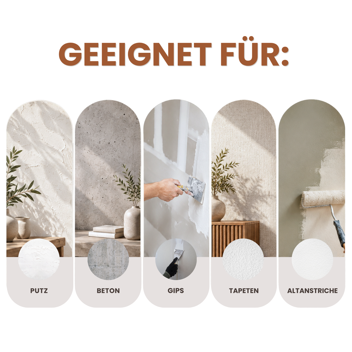 Premium Wandfarbe - Terracotta, Hochdeckend, Tropf- & Spritzgehemmt – Matt