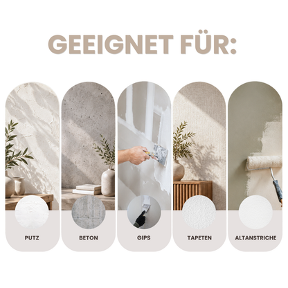 Premium Wandfarbe - Sandbeige, Hochdeckend, Tropf- & Spritzgehemmt – Matt
