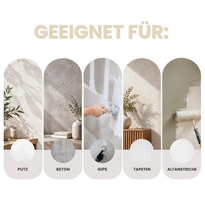 Premium Wandfarbe - Warm Sand, Hochdeckend, Tropf- & Spritzgehemmt – Matt