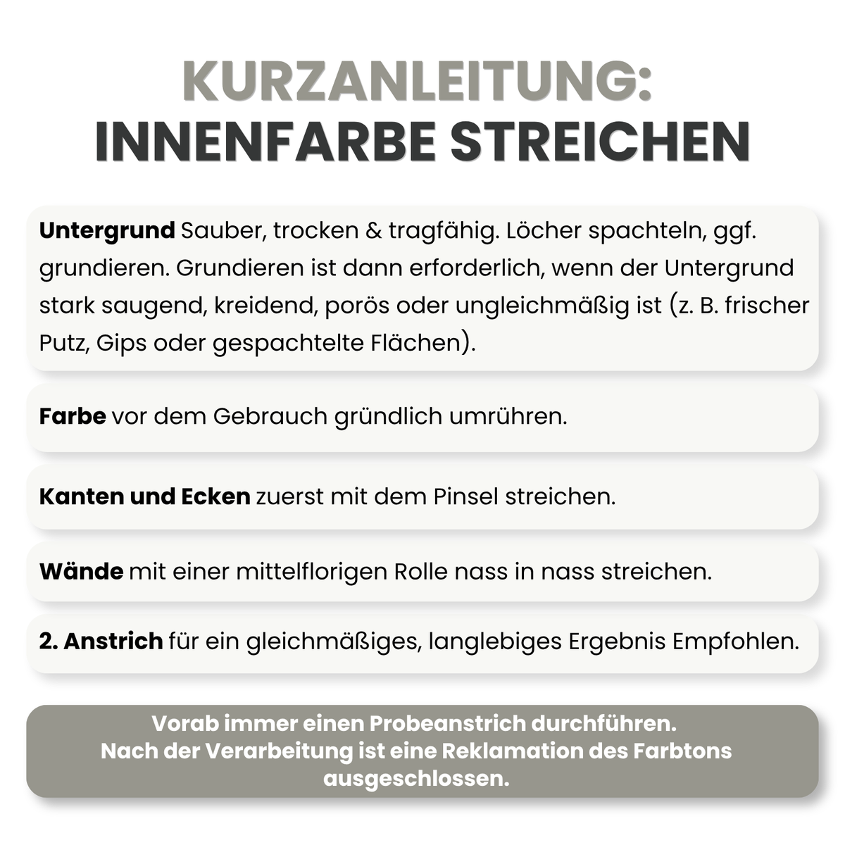Premium Wandfarbe - Nebel, Hochdeckend, Tropf- & Spritzgehemmt – Matt