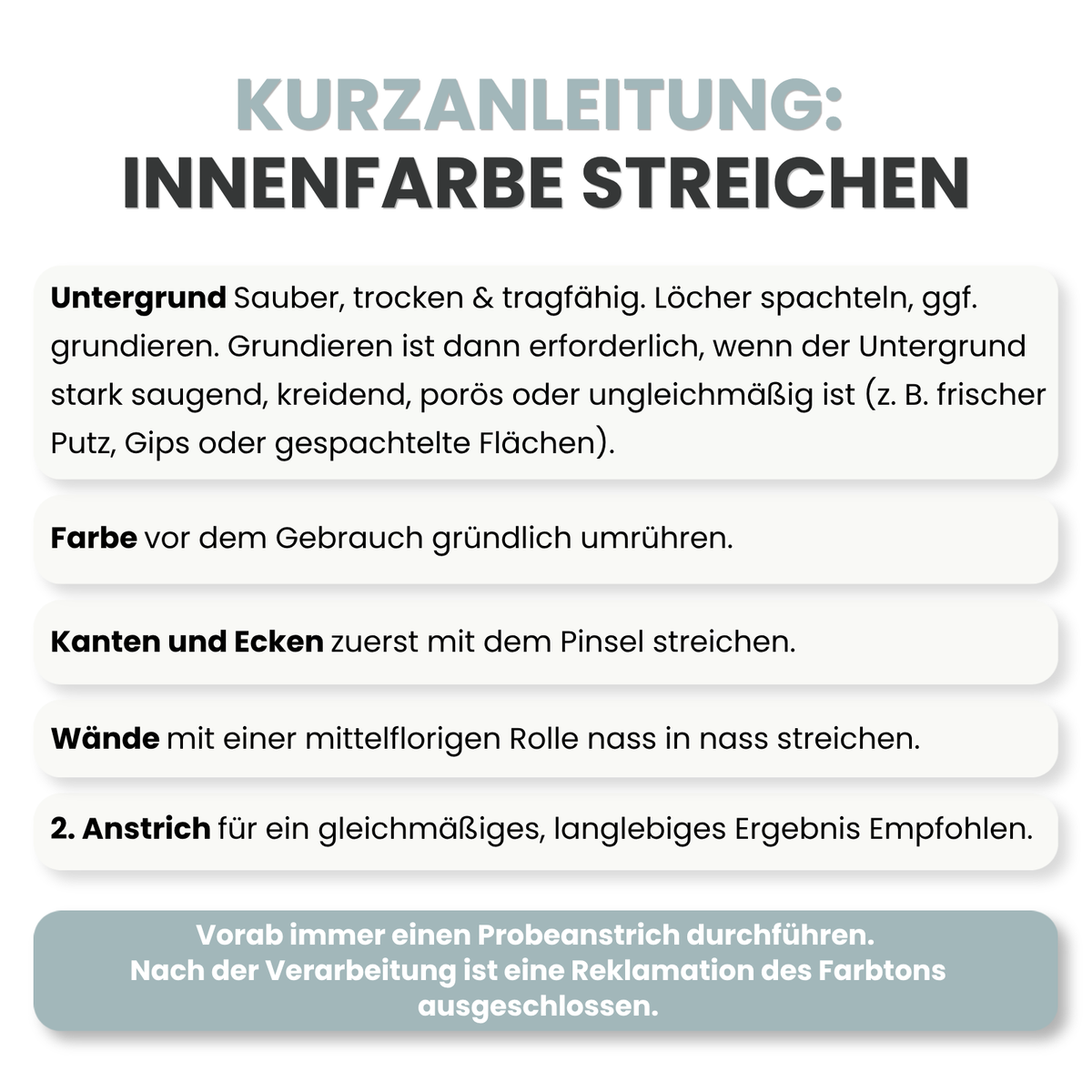 Premium Wandfarbe - Blaugrau, Hochdeckend, Tropf- & Spritzgehemmt – Matt