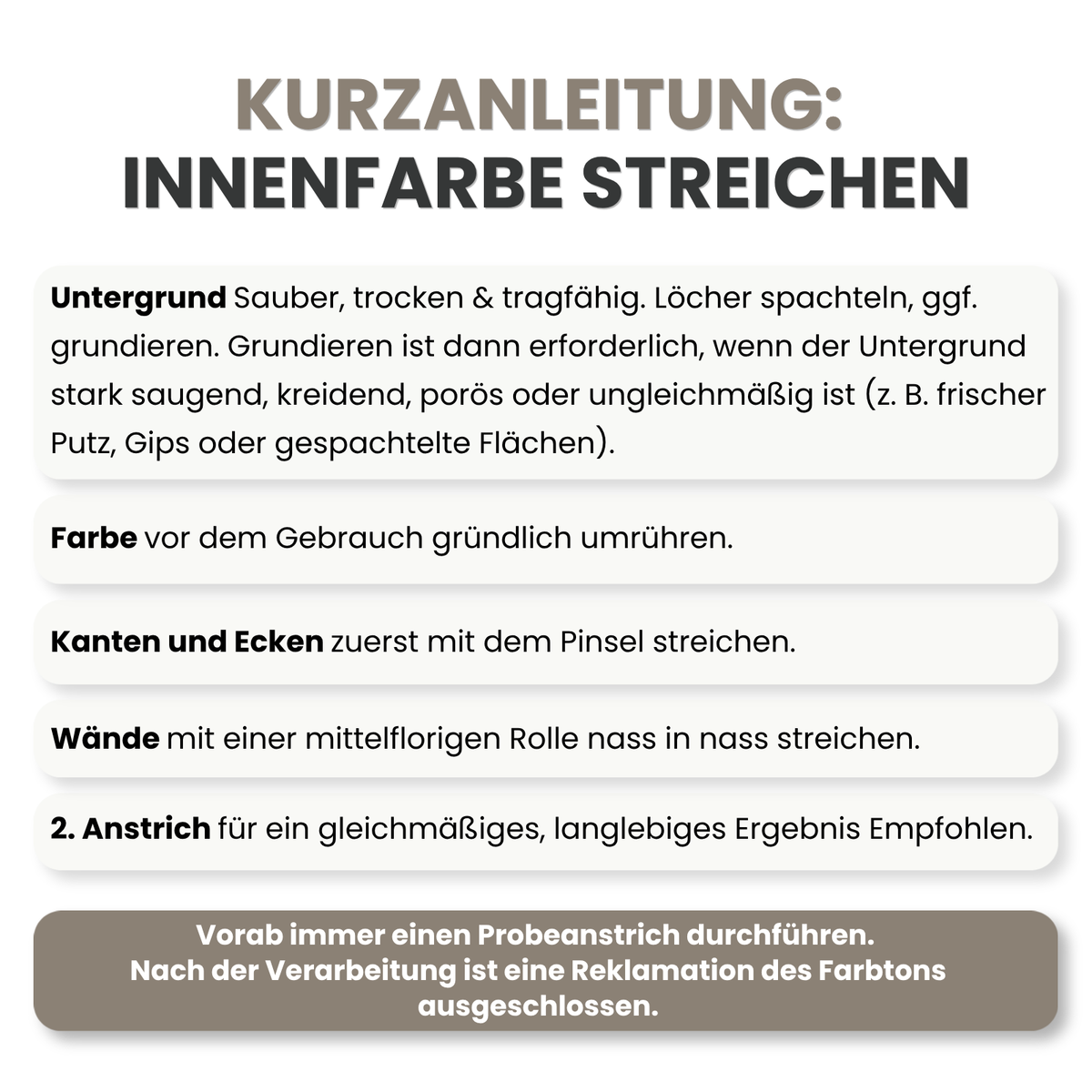 Premium Wandfarbe - Kakao, Hochdeckend, Tropf- & Spritzgehemmt – Matt