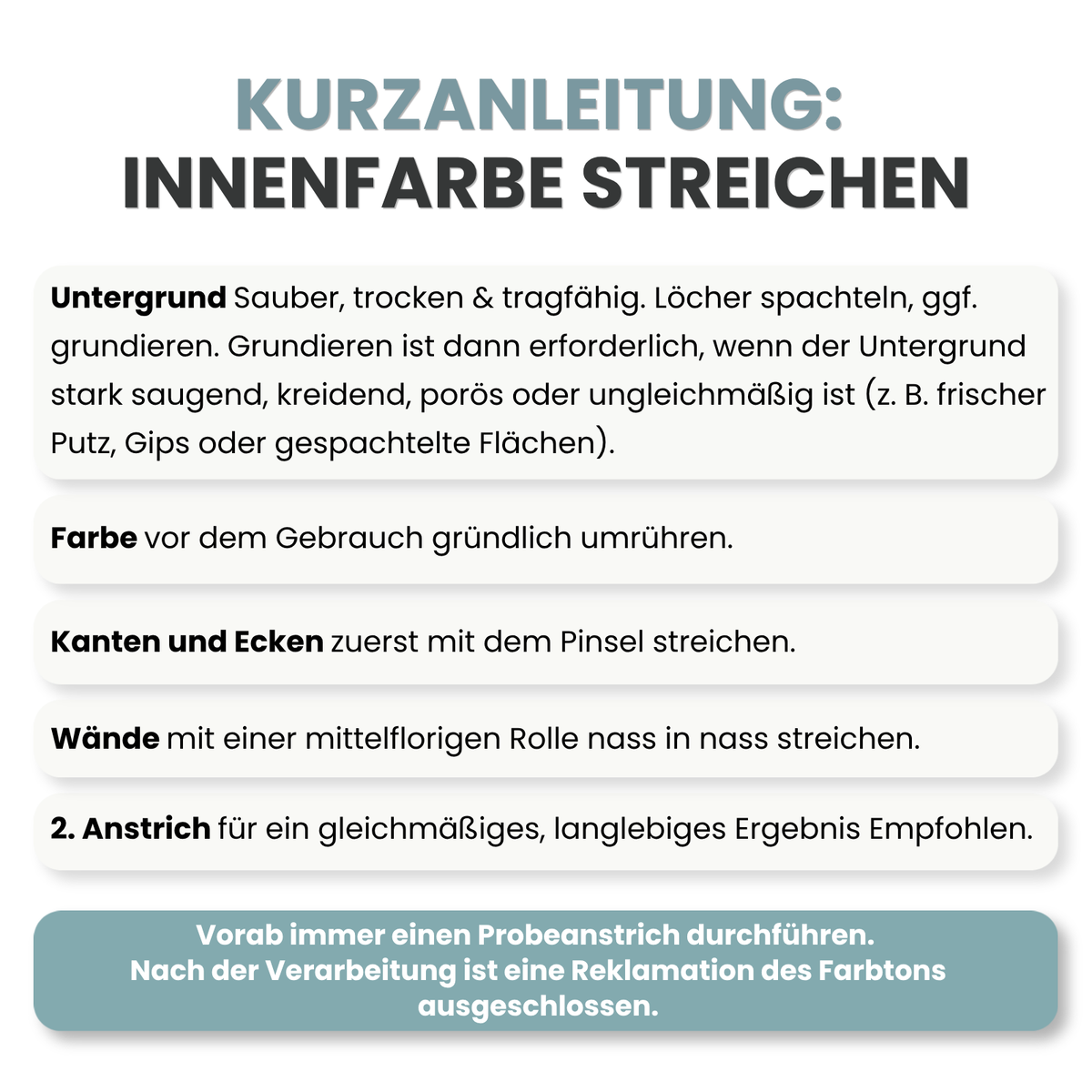 Premium Wandfarbe - Blaugrau Dark, Hochdeckend, Tropf- & Spritzgehemmt – Matt