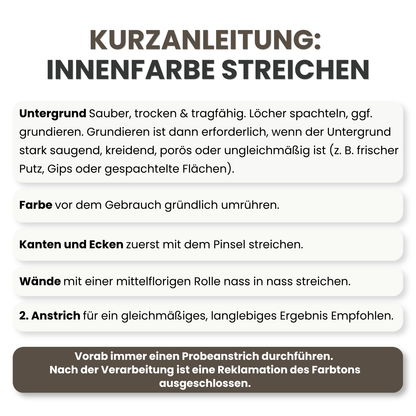 Premium Wandfarbe - Soft Linen, Hochdeckend, Tropf- & Spritzgehemmt – Matt