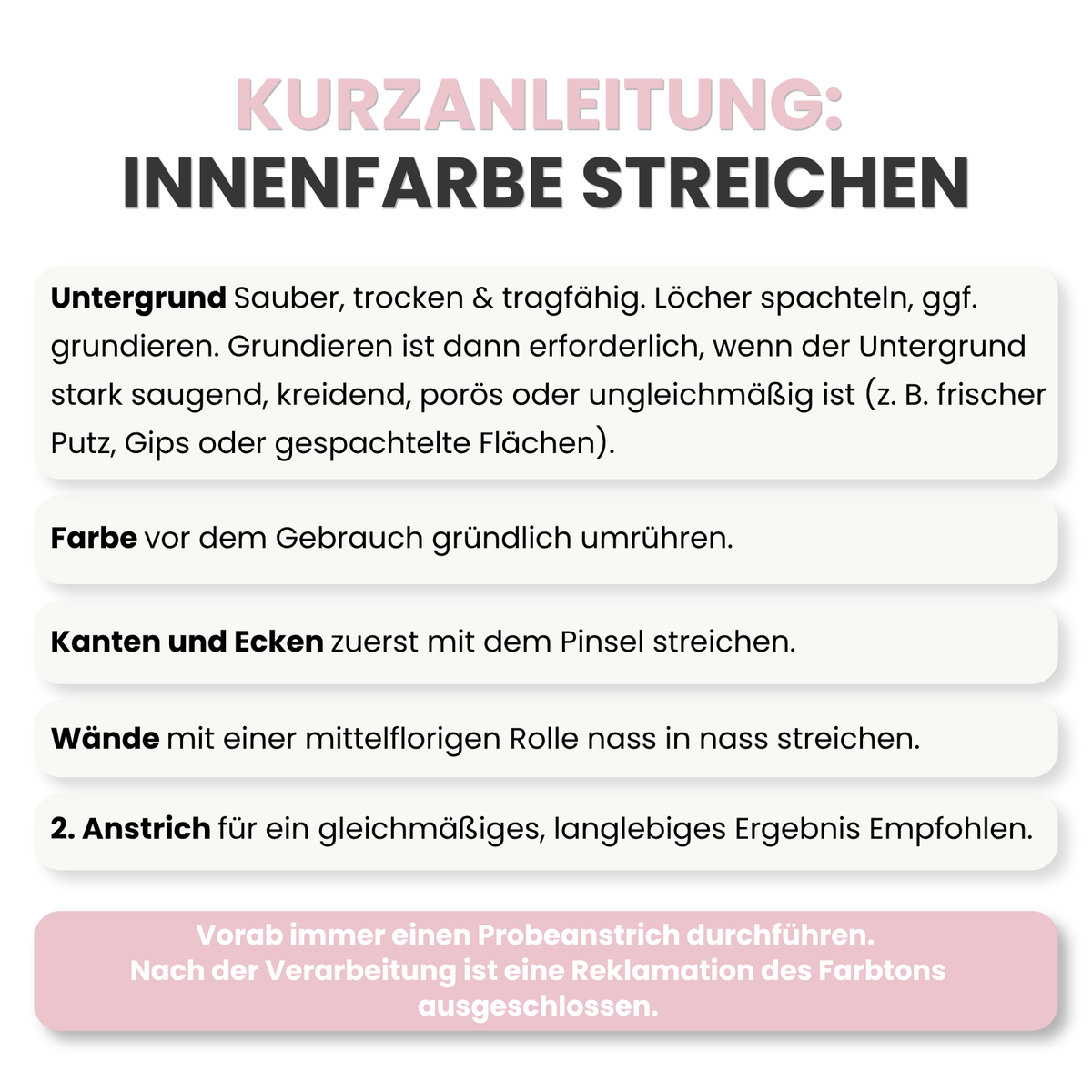 Premium Wandfarbe - Rosa, Hochdeckend, Tropf- & Spritzgehemmt – Matt