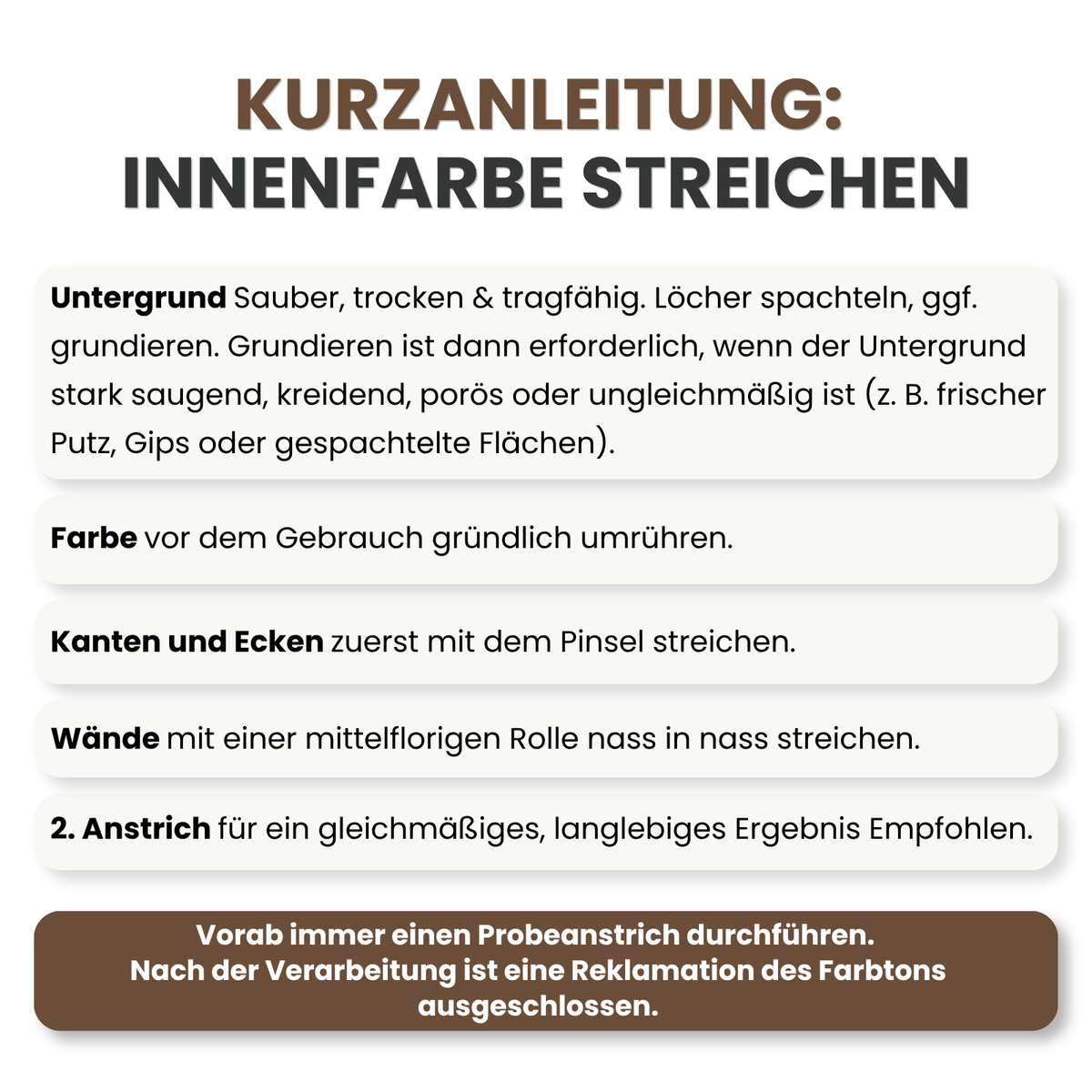 Premium Wandfarbe - Mocha Mousse, Hochdeckend, Tropf- & Spritzgehemmt – Matt