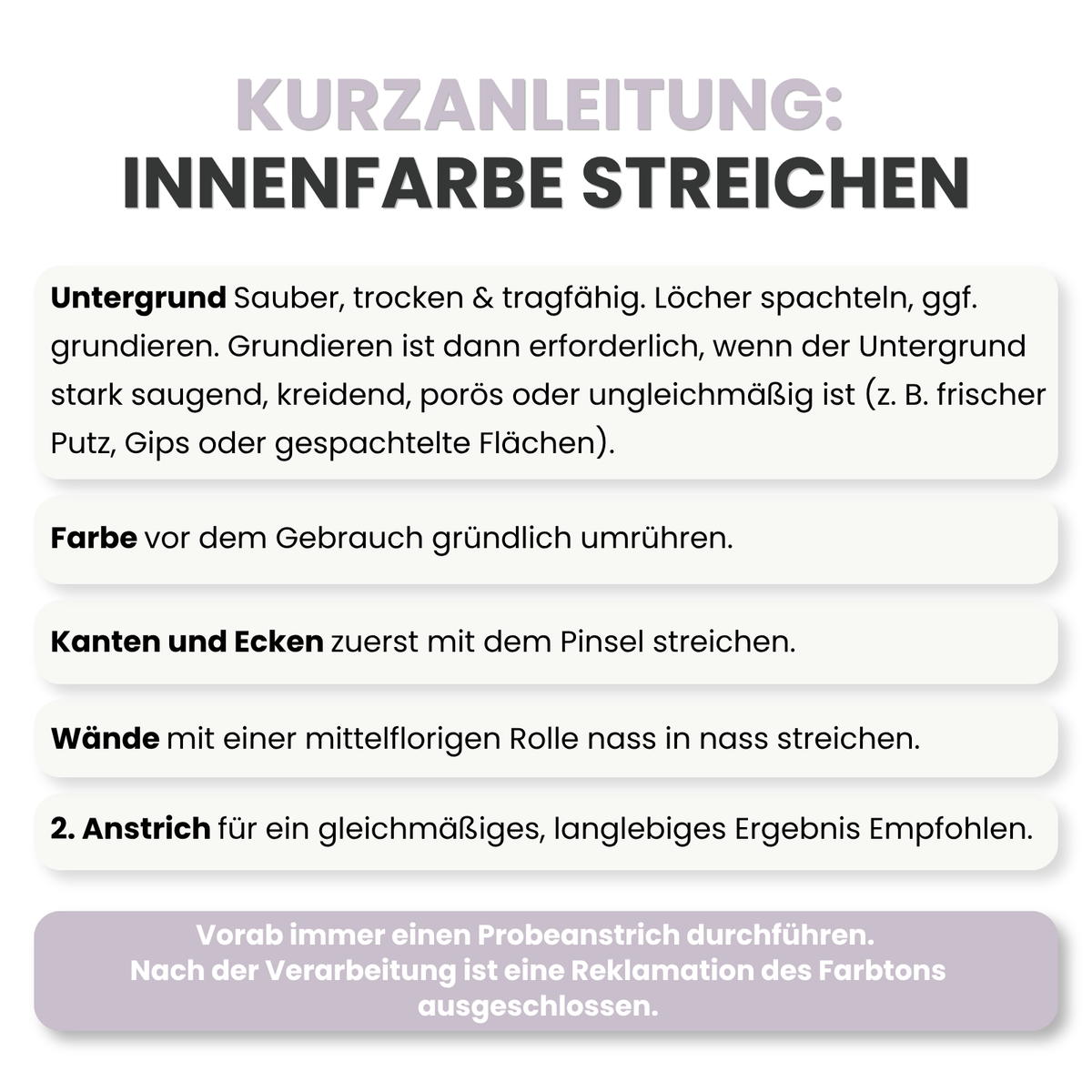Premium Wandfarbe - Lavender Grey, Hochdeckend, Tropf- & Spritzgehemmt – Matt