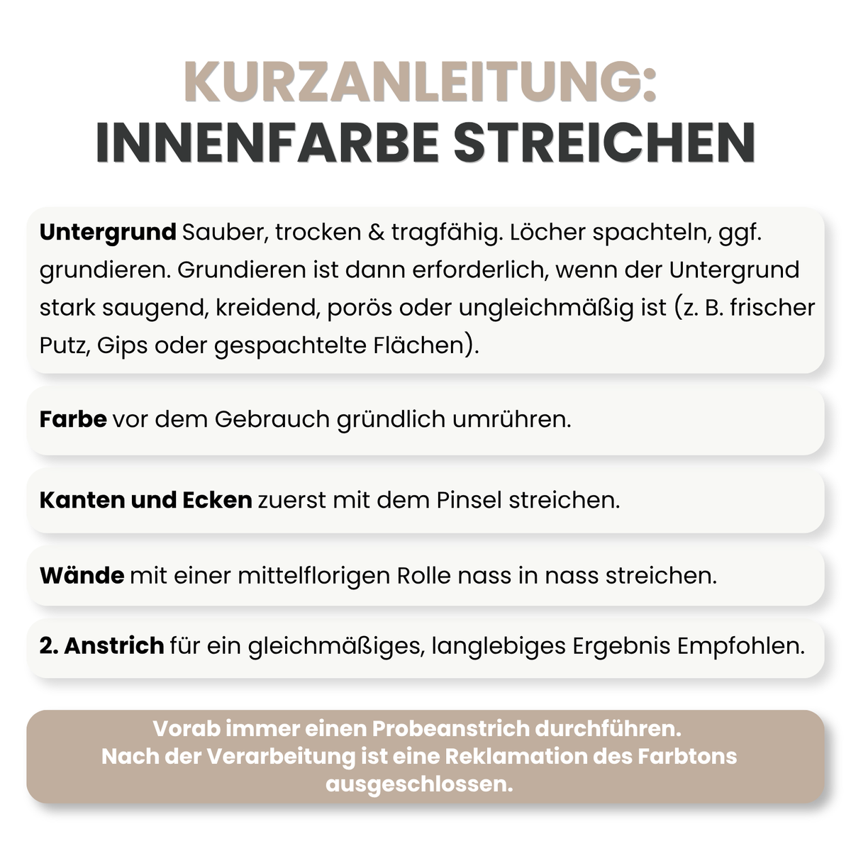 Premium Wandfarbe - Seidengrau, Hochdeckend, Tropf- & Spritzgehemmt – Matt