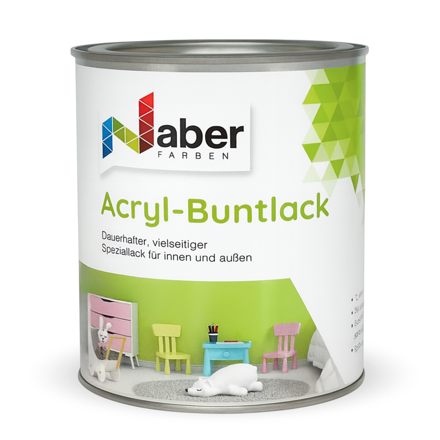 1 L Acryl Buntlack, Möbellack, Spielzeugfarbe, Holzlack, RAL Farbwahl - MATT (RAL 6008 - 9018)