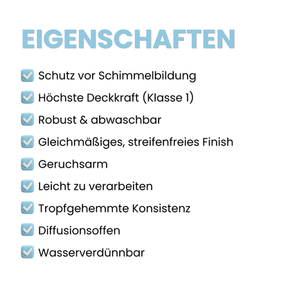 Antischimmelfarbe, Wandfarbe, Farbwahl - MATT