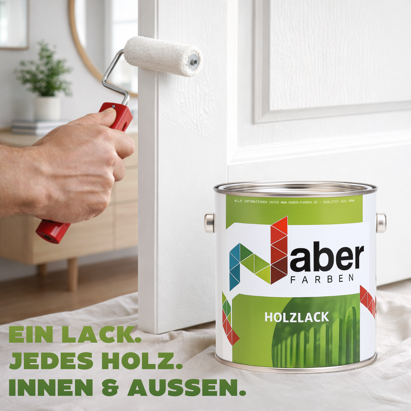 2,5 L Holzlack, Holzfarbe, Kunstharzlack, für alle Holzbauteile, RAL Farbwahl - SEIDENMATT