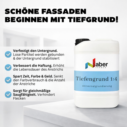 5 L Silikat Fassadenfarbe, Hausfarbe, Sockelfarbe, RAL Farbwahl - MATT