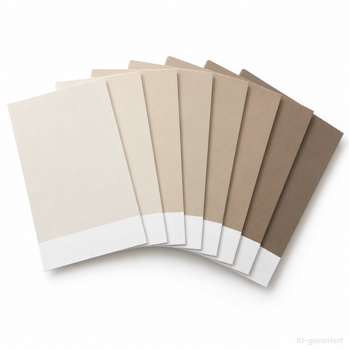 Farbkarten-Set Beige – 7 handbemalte Farbtöne im A6-Format
