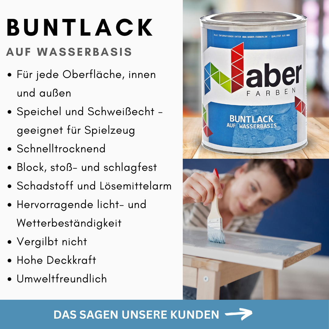 2,5 L Buntlack auf Wasserbasis, RAL Farbwahl - MATT (RAL 1000 - 6007)