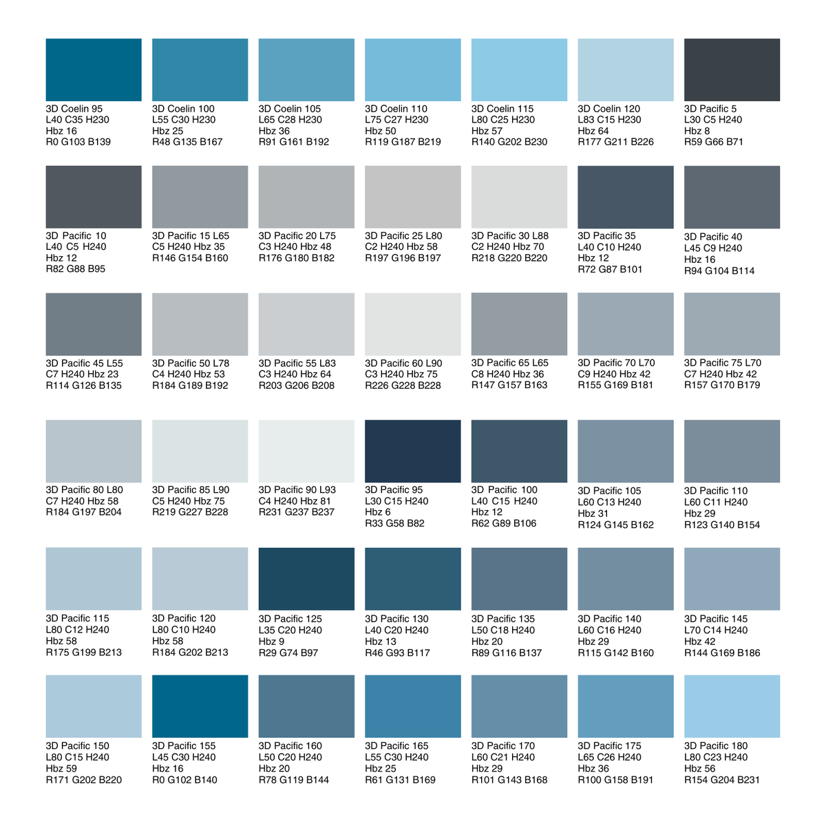 Acryl Fassadenfarbe, Hausfarbe, Außenfarbe, nach Caparol 3D-System Plus Farbkarte - Matt