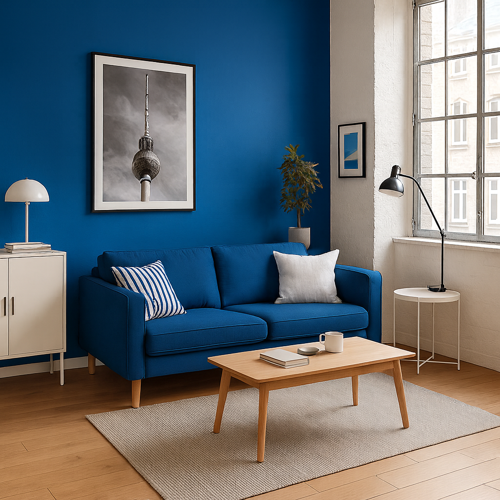 Innenfarbe, Wandfarbe, Hauptstadtblau, Fanfarbe - Matt