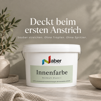 Premium Wandfarbe - Beige Cloud, Hochdeckend, Tropf- & Spritzgehemmt – Matt